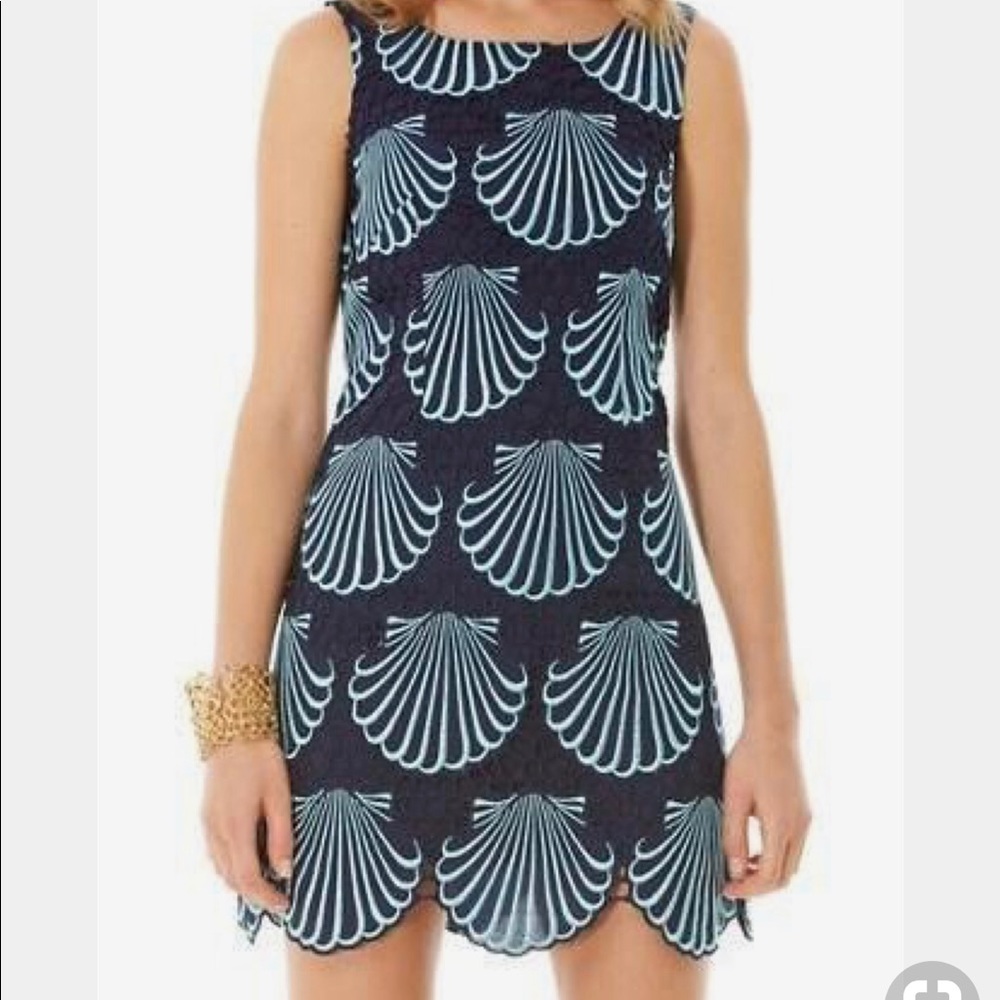 Lilly Pulitzer Delia Scalloped hem shift dress